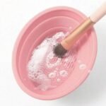 1pc Foldable Silicone Makeup Brush Cleaner Bowl