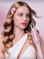 ⁦HAIR Cupid's Charm One-Touch Instant Curler,Pink Automatic Curling Iron 25mm⁩ - الصورة ⁦3⁩