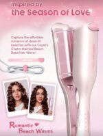 ⁦HAIR Cupid's Charm Beach Waver,Pink Ionic Hair Curler Curling Iron-25mm⁩ - الصورة ⁦2⁩